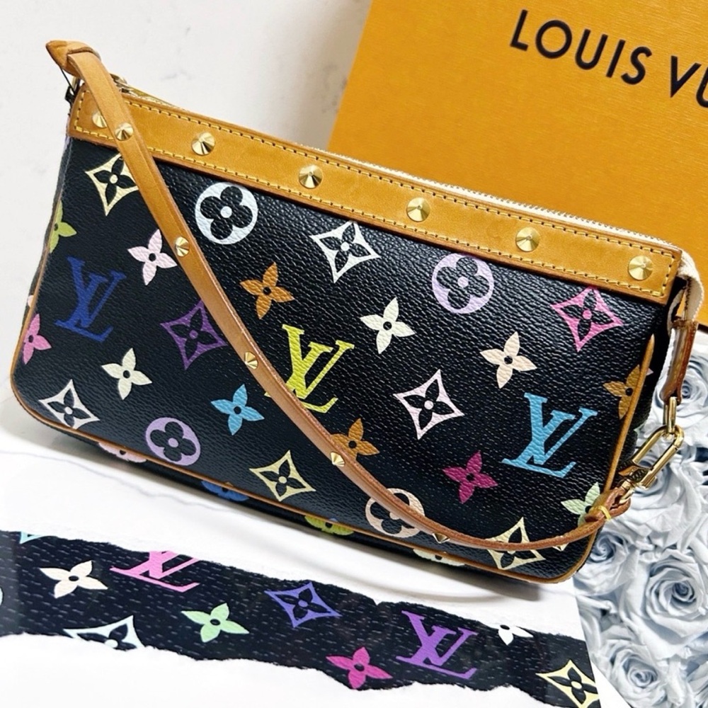 🔥 Louis Vuitton X Takashi Murakami Multicolore Pochette Accessories